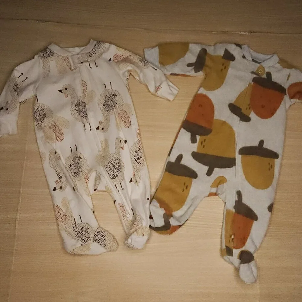 Carter's Infant Thanksgiving Fall Footie Pajamas Bundle 3 Months